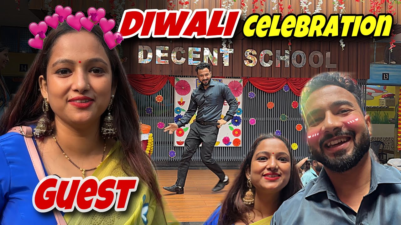Jiya ke School me kiya Diwali Celebration🥰|| Humko bulaya As Guest 😎|| priya jeet vlogs #couplevlogs