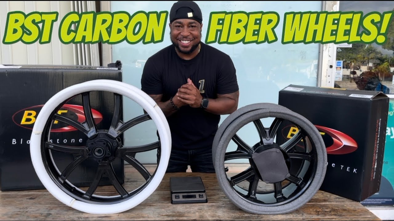 CARBON FIBER BST WHEELS ON MY HARLEY DAVIDSON 