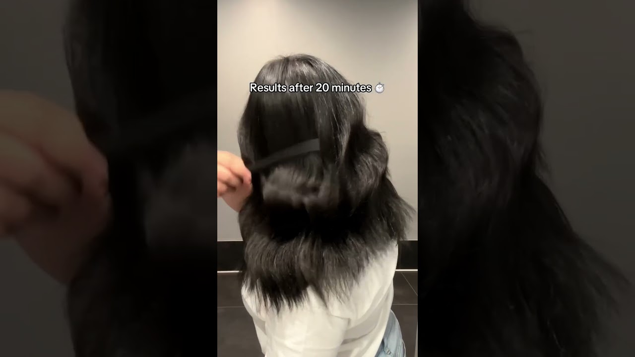 My hair before and after using a jet black color mask 👩🏻🖤 #pallure #colormask #jetblackhair