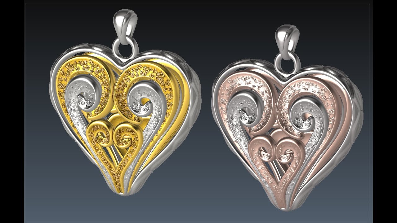 3DCoat- Create a  heart pendant