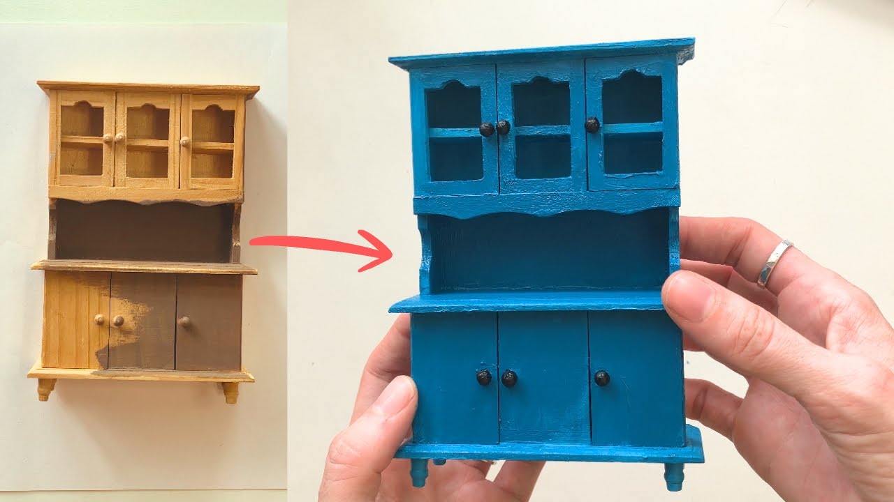 Painting a Cupboard for My Dollhouse