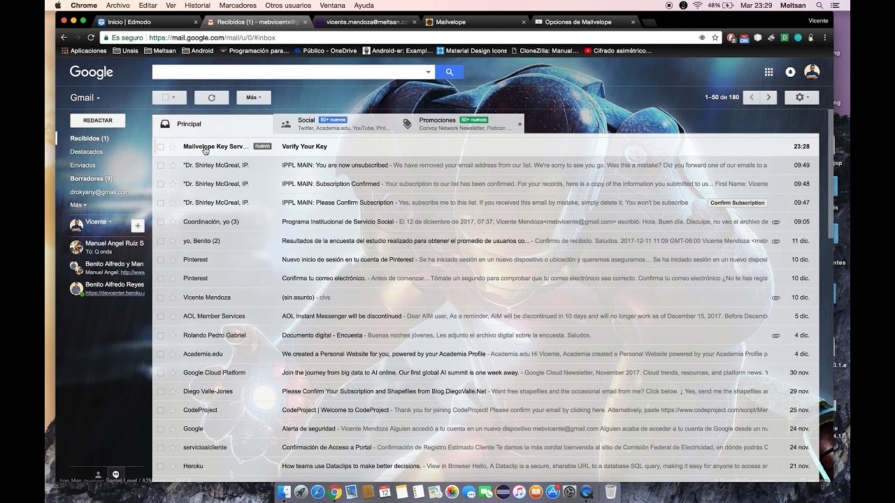 Cifrado de email con Mailvelope