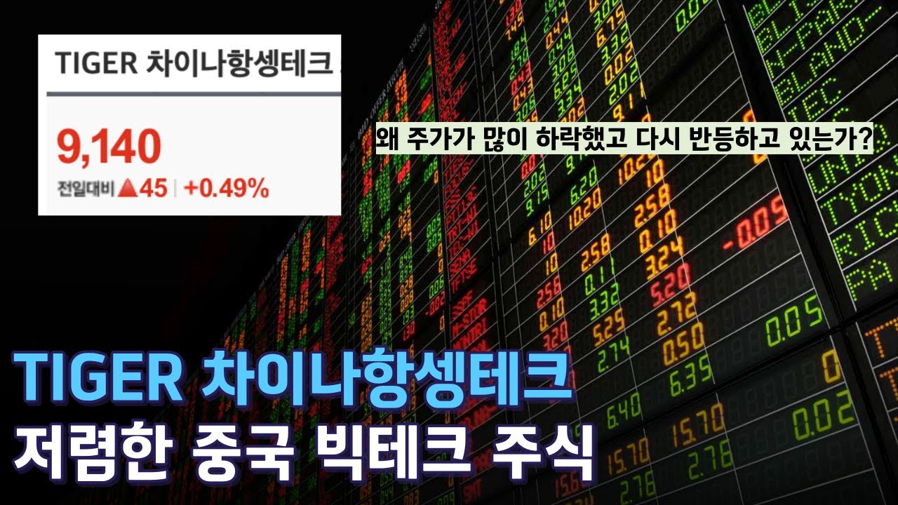 TIGER 차이나항셍테크, 저렴한 중국 빅테크 주식은 어때? (ft. 중국 주식)