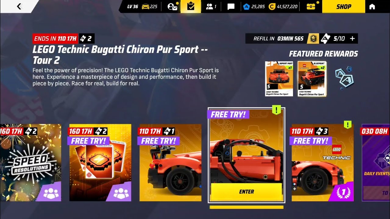 ASPHALT LEGENDS UNITE!  LEGO BUGGATI CHIRON TOUR 2! #gameplay #gaming #racegame #asphaltlegendsunite