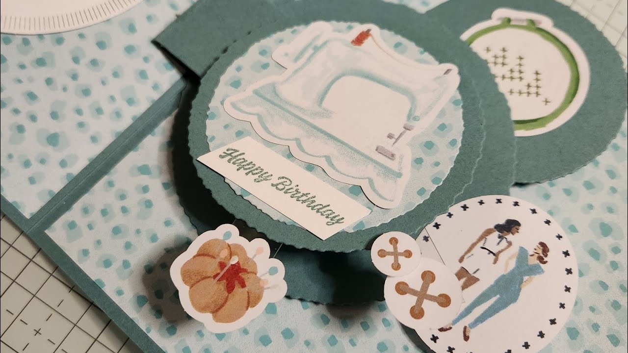 Pop-up rotating card