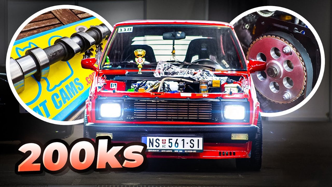 200 konja se budi! Yugo 1.3 turbo, CatCams bregasta, štelujuća remenica | POKVARIO AUTO