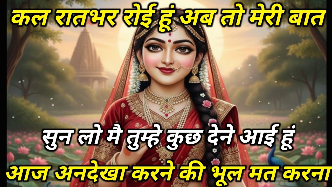 कल रातभर रोई हूं अब तो मेरी बात सुन लो मै तुम्हे कुछ देने के लिए... radharani ka sandesh