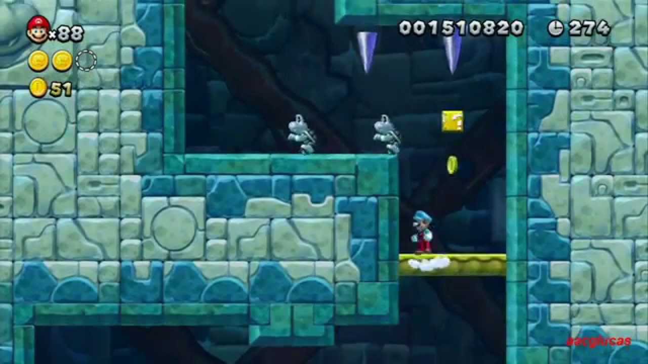 Guia New Super Mario Bros U 100% Mundo 4 - Glasear Glaseado