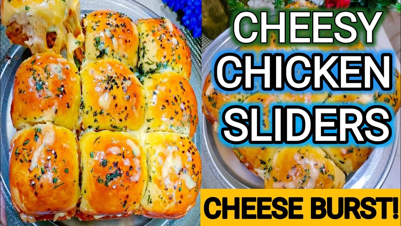 Ultimate Cheesy Chicken Sliders | Cheese Burst Surprise | Perfect Party | By Jannat ibrahim foods
