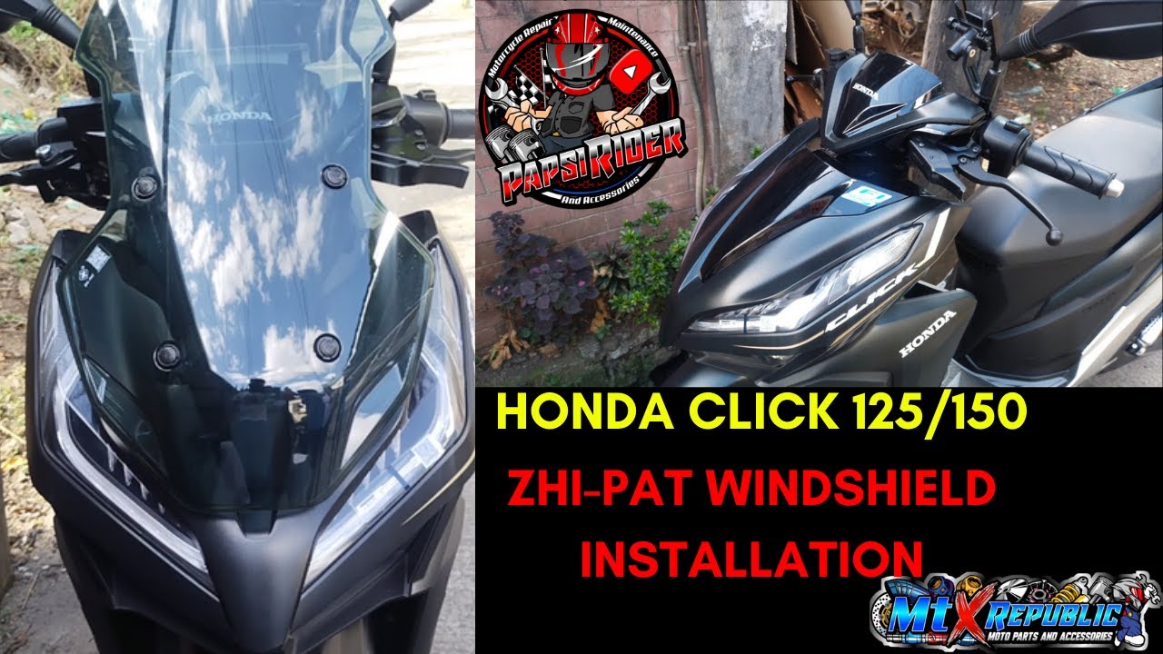 HOW TO INSTALL ZHIPAT WINDSHIELD ON HONDA CLICK 125/150
