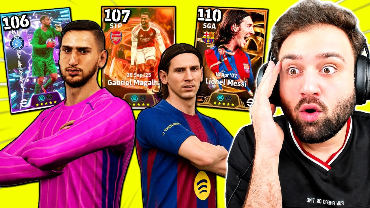 TOP A&Ccedil;ILIMI VE HEPSİNİ DENEME🔥 110 Messi 107 Magalhaes 106 Donnarumma - eFootball 2026 mobile