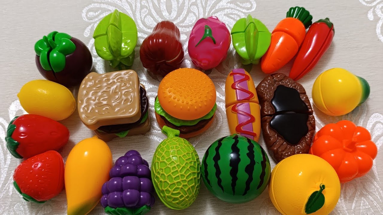 plastic fruits and vegetables soothing ASMR #fruits #plastic #asmr