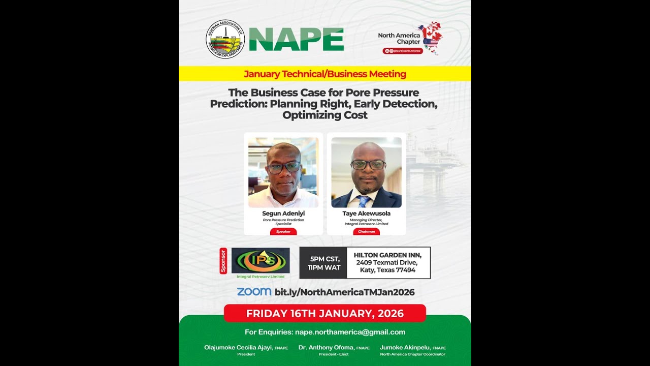 North America Chapter January Technical/Business Meeting