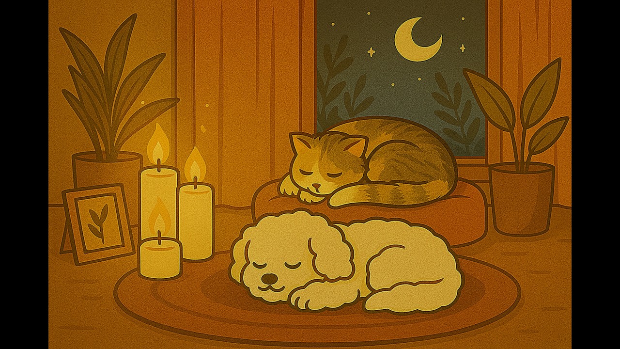 Lofi Pups: Sleepy Time with AJ and Gigi * Dreamy Lofi * Candlelight * Relax * Moonlight (ad-free!)