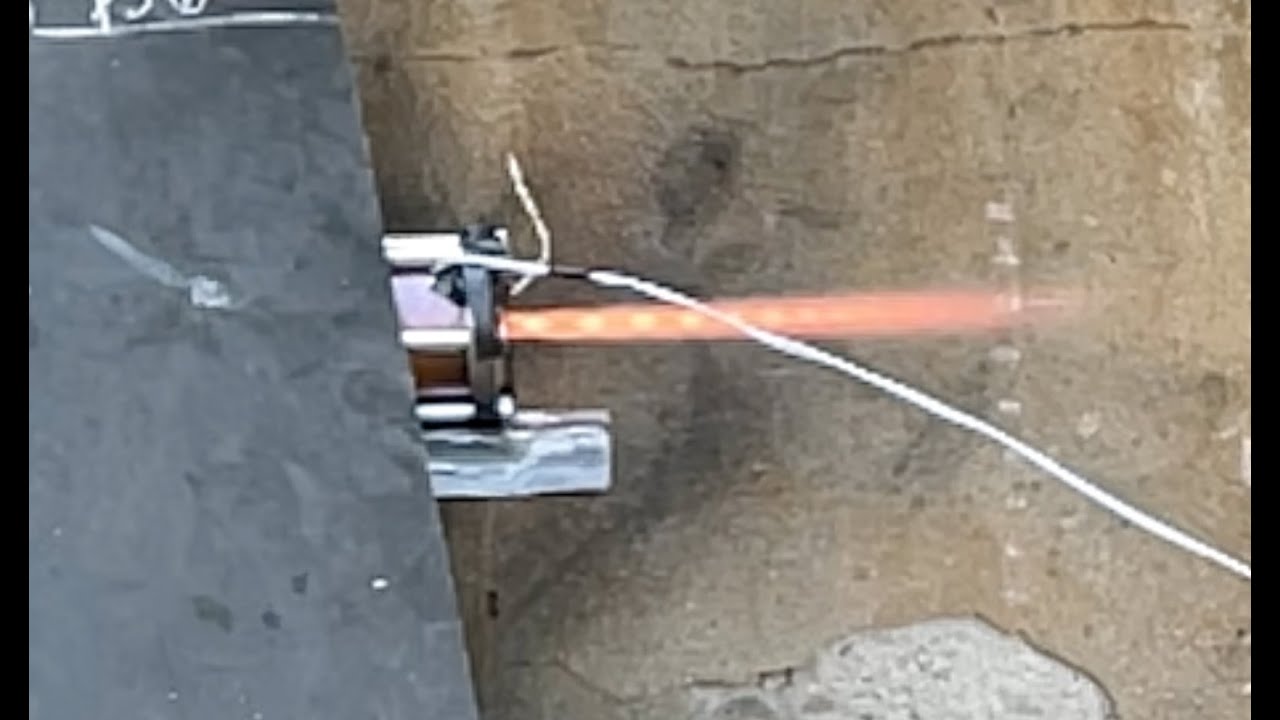 Improved Ethanol/Oxygen liquid rocket engine - first test of the semester
