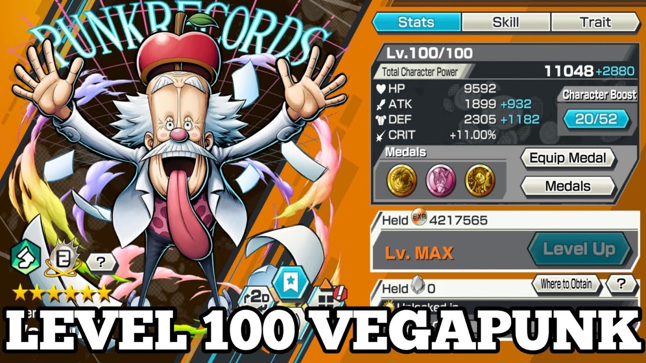 Геймплей VEGAPUNK 100 УРОВНЯ | ONE PIECE BOUNTY RUSH | OPBR
