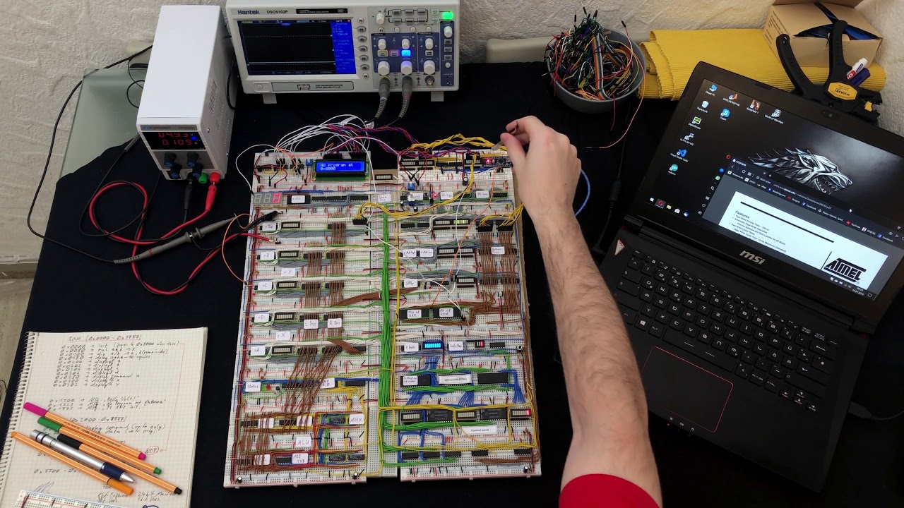 Homemade 8 bit breadboard computer - Programming Interface