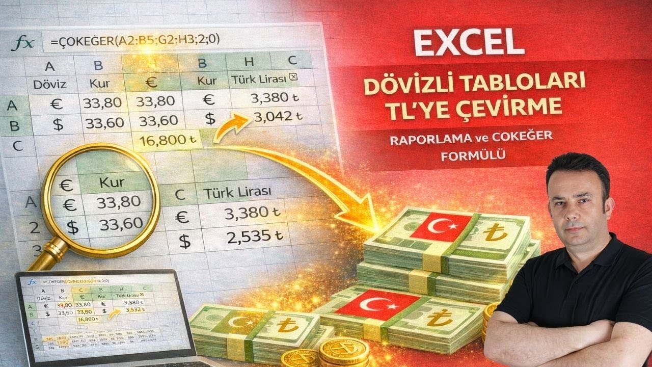 Excel’de Dövizli Tabloları TL’ye Çevirmek ve Raporlama Yapmak