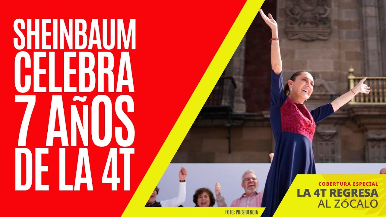 #EnVivo &not; #Transmisi&oacute;nEspecial &not; La 4T sale a las calles para conmemorar 7 a&ntilde;os de Gobierno