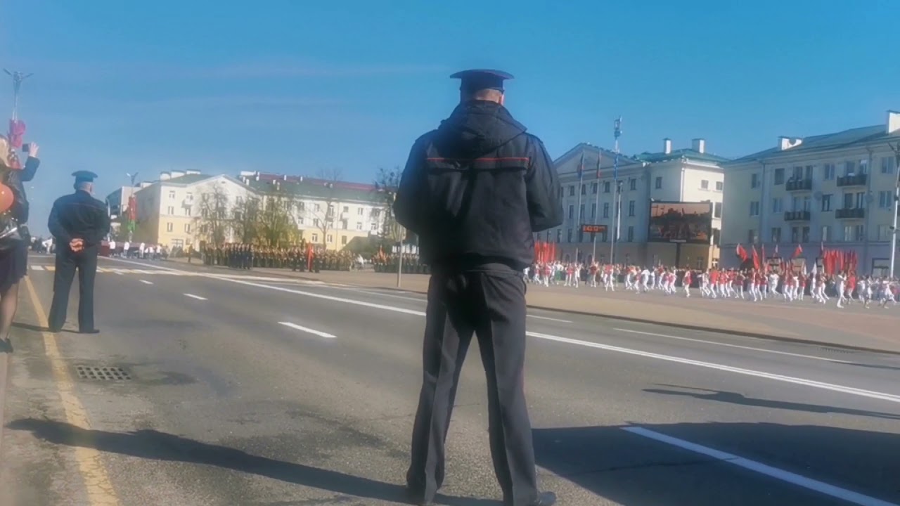 ПРАЗДНИК ПОБЕДЫ 9 МАЯ /ПЛОЩАДЬ ЛЕНИНА /БРЕСТ БЕЛАРУСЬ /МИТИНГ