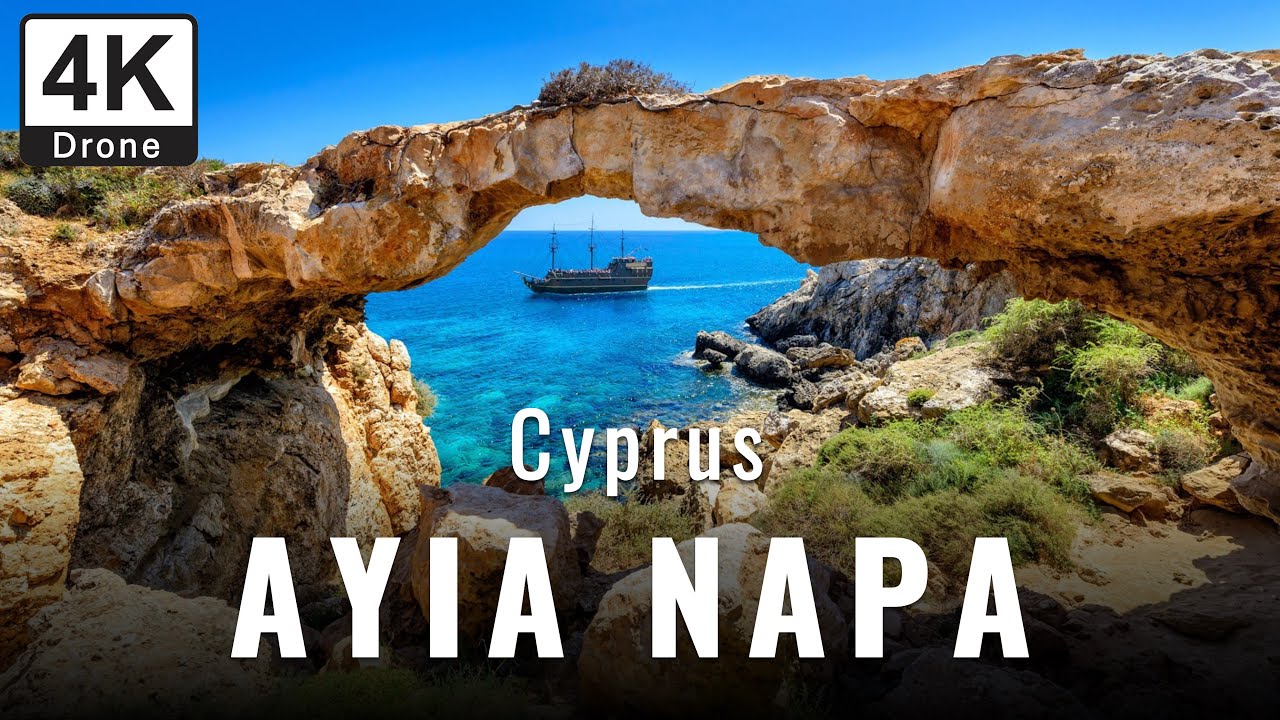 Ayia Napa Cyprus 🇨🇾 4K Drone Tour | Beaches, Sea Caves & Marina