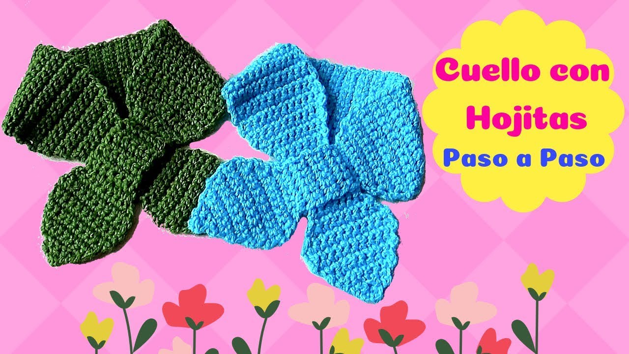 CUELLO  CON  HOJITAS VINTAGE TEJIDO A CROCHET PASO A PASO