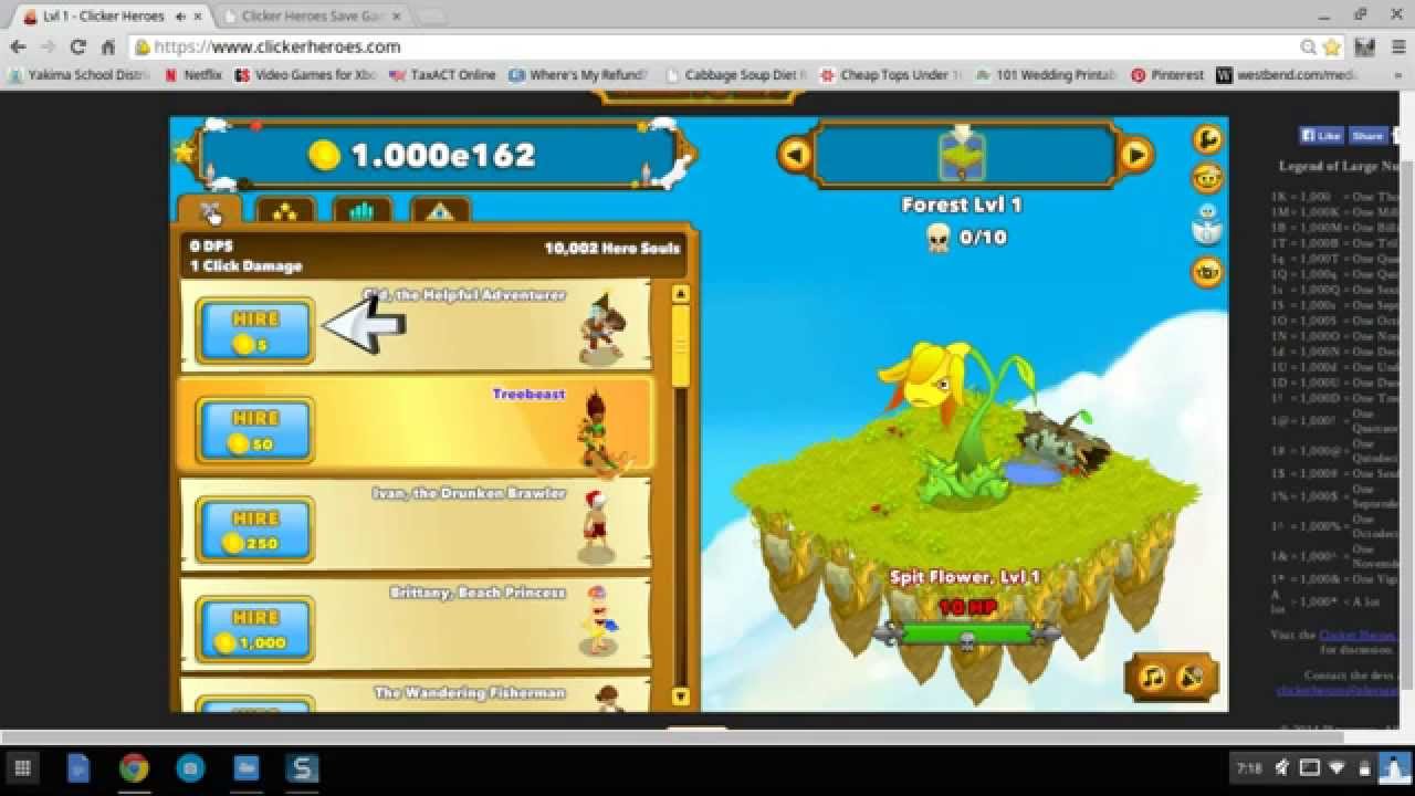 cheats for clicker heroes