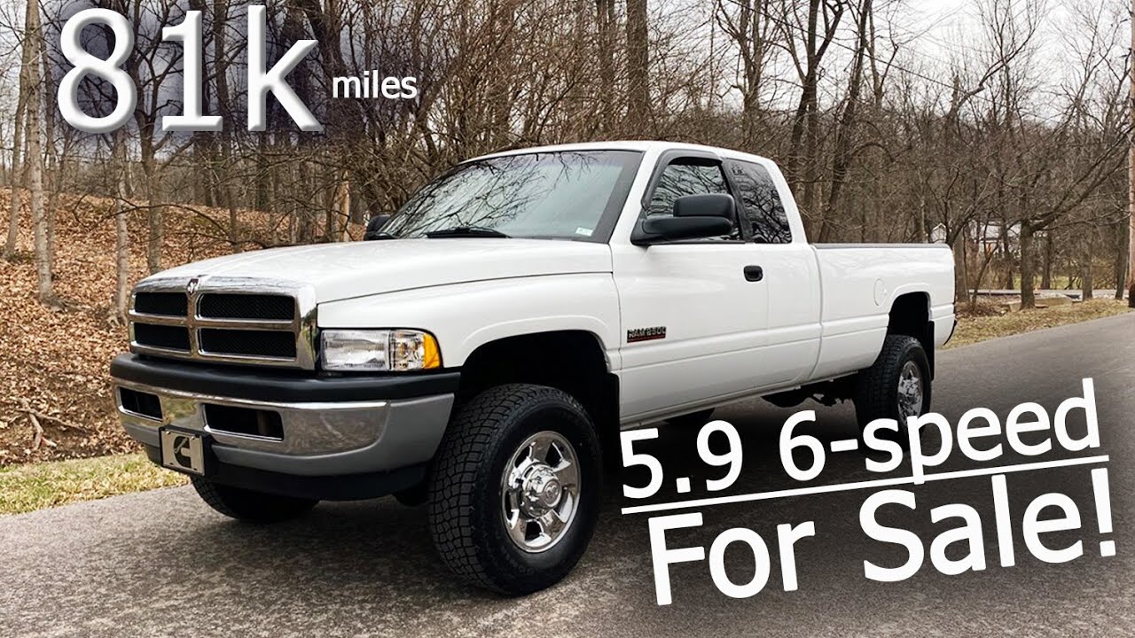 5.9 Cummins Stick Shift For Sale: 2001 Dodge Ram 2500 4x4 Diesel 6-speed with only 81k Miles