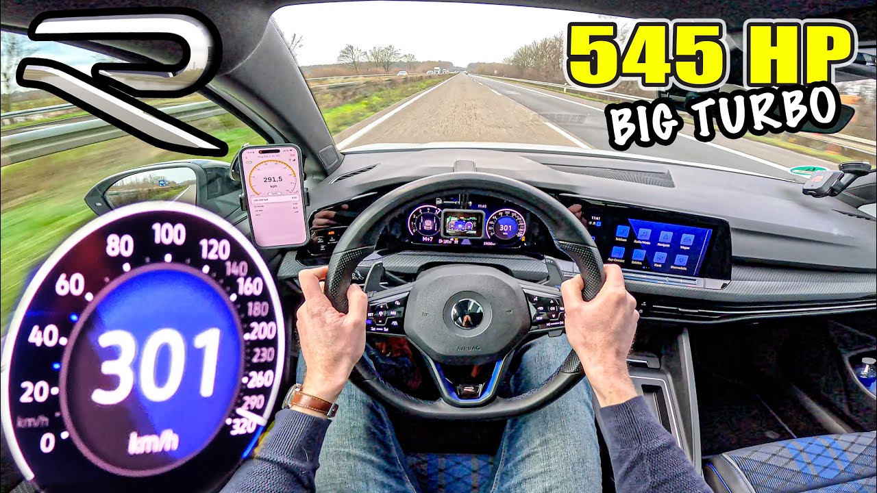 545HP VW GOLF R MK8 is *INSANELY FAST* on the UNLIMITED AUTOBAHN!