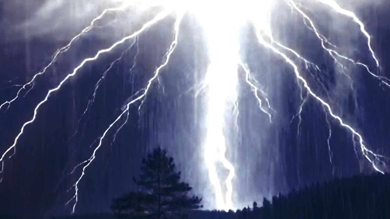 Thunderstorm in the Forest Cabin ⚡ Heavy Rain & Distant Thunder | 1 Hour Sleep Sounds#thunderstorm