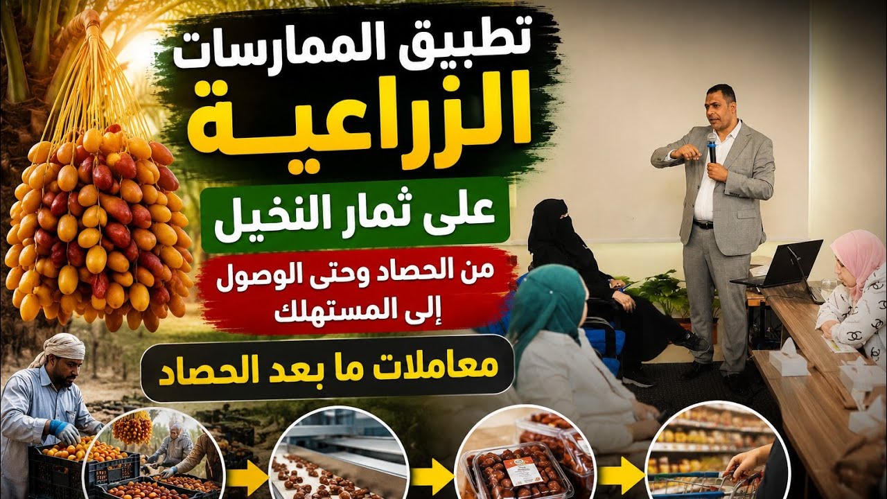 ‏ تطبيق الممارسات الزراعية علي ثمار النخيل من الحصاد وحتي الوصول الي المستهلك معاملات ما بعد الحصاد 