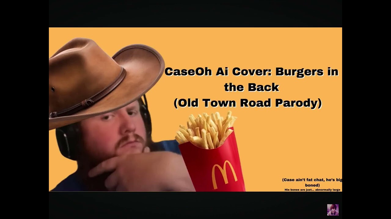 Caseoh sings burgers in the back