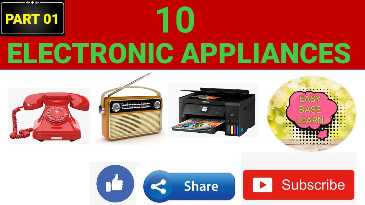 Learn Electronic Appliances Name Use In Your Home | Electric Appliances In Everyday Life |  Radio |