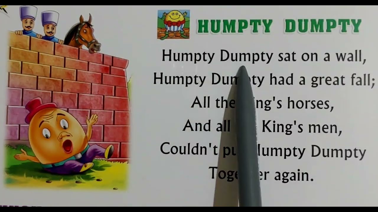 Humpty Dumpty : A Fun Nursery Rhyme for Kids || Humpty dumpty poem ||