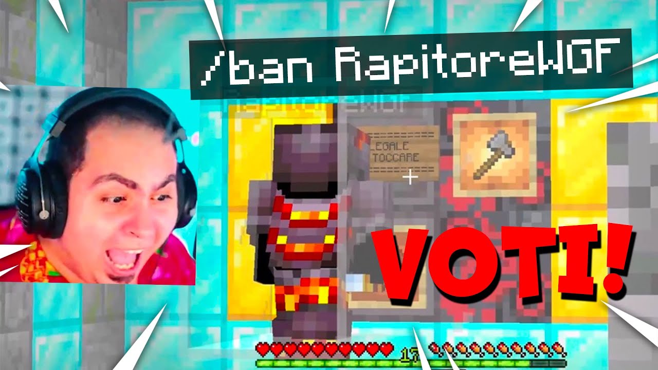 VOTAZIONI IN LIVE PER BANNARE LA RAPITRICE SU MINECRAFT!!