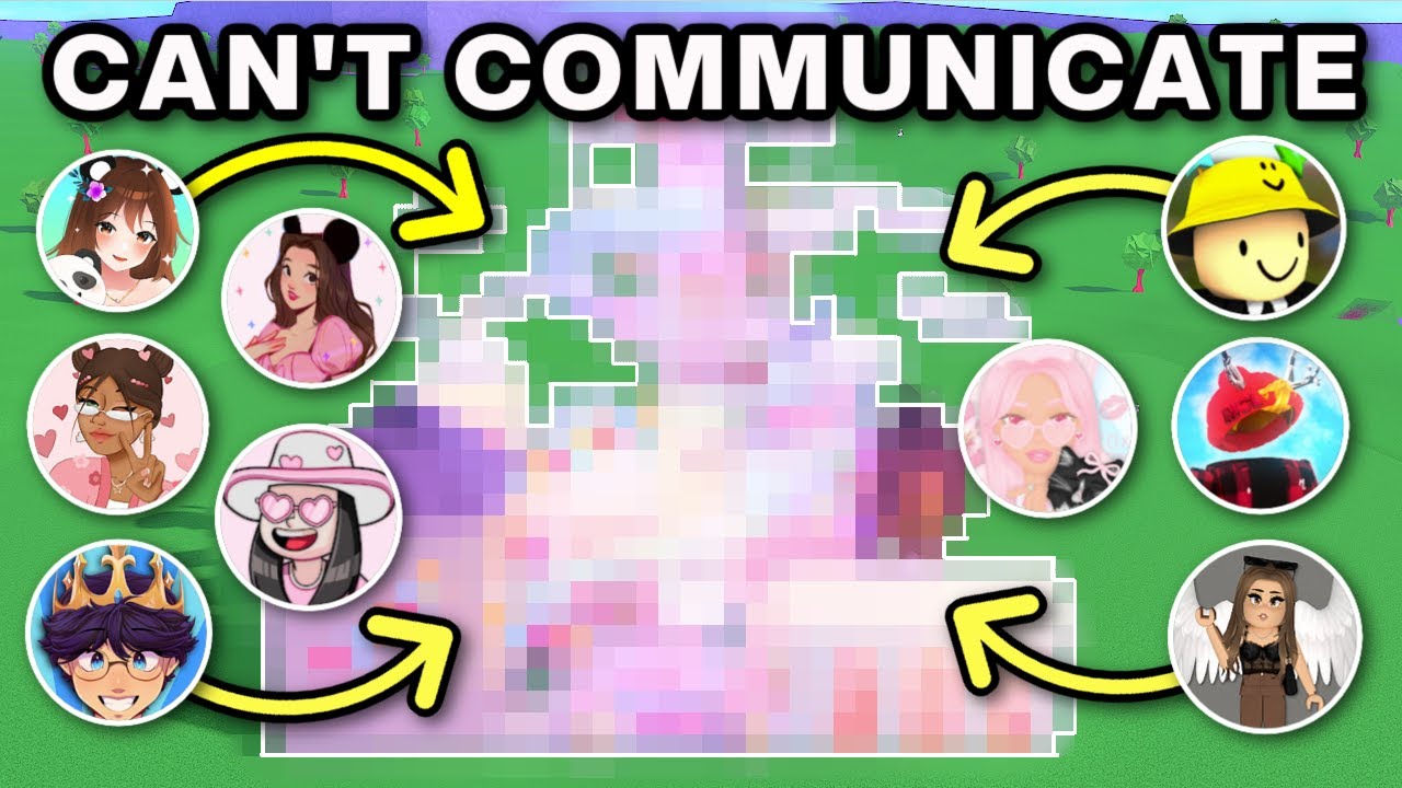 BUILDING in Bloxburg, But We CAN'T COMMUNICATE