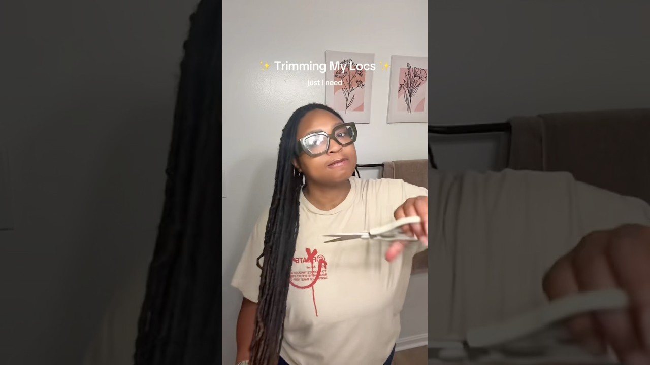 Trimming My Locs #loclife #longlocs #locmaintenance #trimming #loccommunity