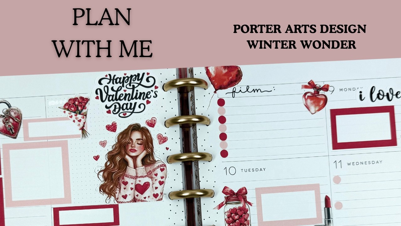 Plan With Me | Happy Planner Dashboard Layout | Porter Arts Design Winter Wonder