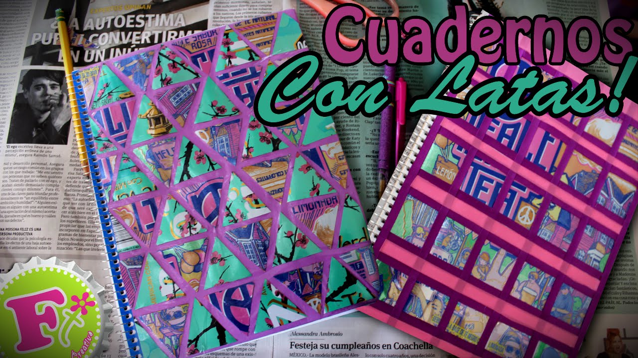 Decora tus cuadernos con material RECICLADO // Floritere