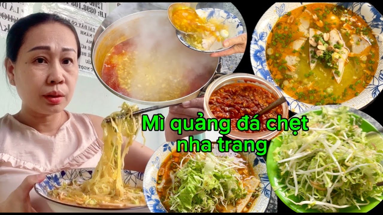 Nha trang review món mì quảng đá chẹt đúng ngon dạo phố ăn bánh pizza 