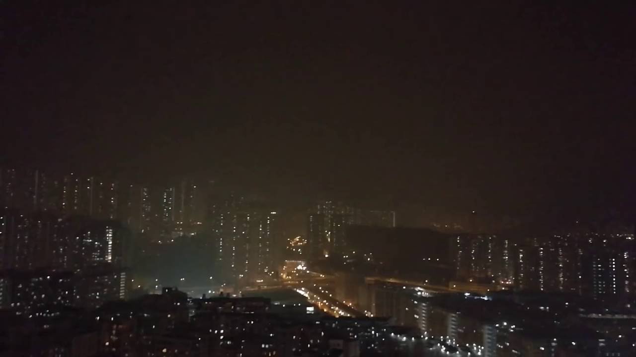 Thunderstorm over Hong Kong..lightning strike 60m in front.09/07/2016