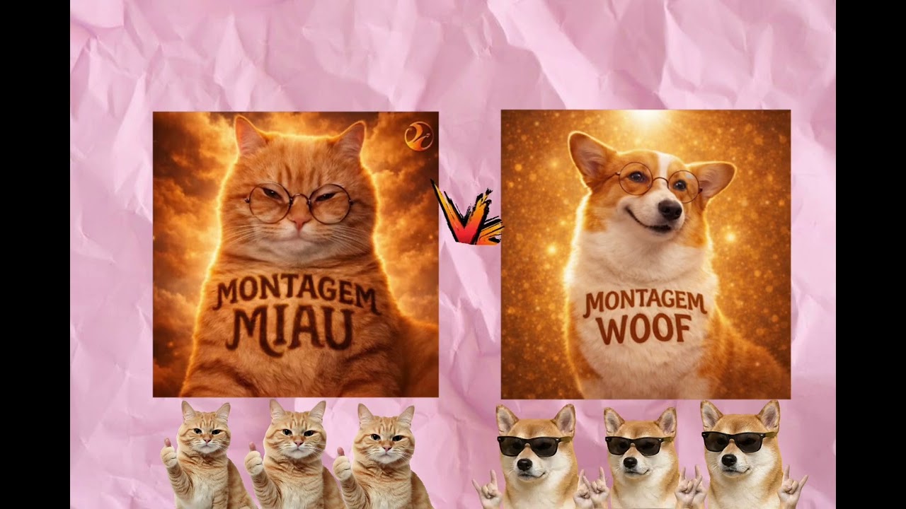 Montagem miau&Montagem woof #cat 