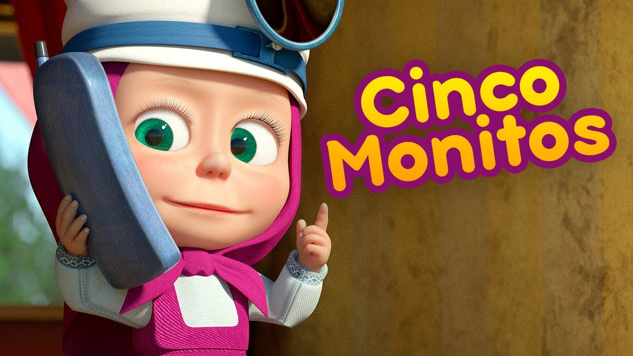 Masha y el Oso - 🙉 Cinco Monitos 🎵 Nueva Canci&oacute;n 🎵Canciones para ni&ntilde;os