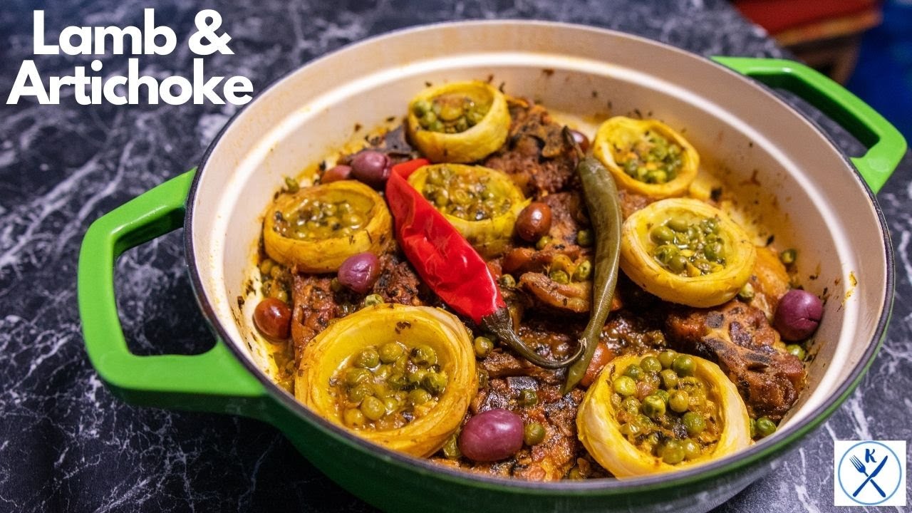 Lamb with Artichoke Hearts and Green Peas