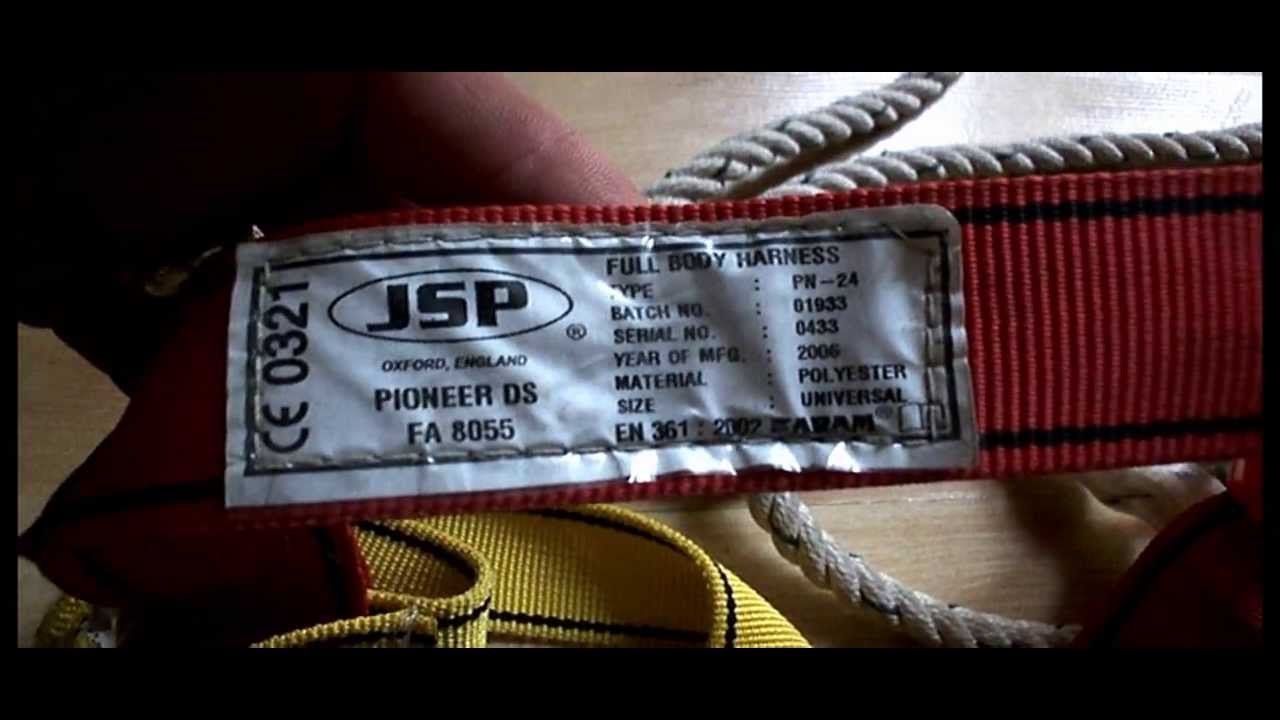 BNWOT JSP PIONEER DS FULL BODY FALL ARREST SAFETY HARNESS,FA8145 WORK POSITIONING LANYARD