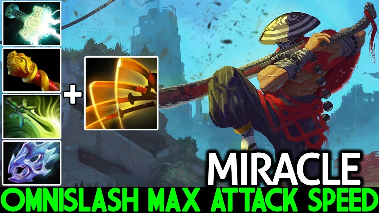 Miracle- [Juggernaut] Unreal Comeback Omnislash Max Attack Speed 7.21 Dota 2