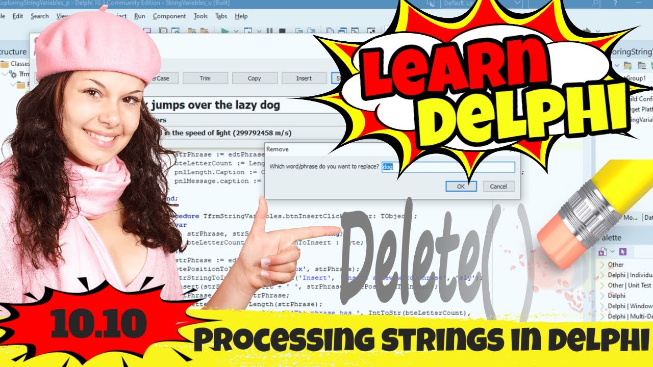 Learn Delphi Programming | Unit 10.10 | Challenge 2 | Programming the Delete() Procedure in Delphi