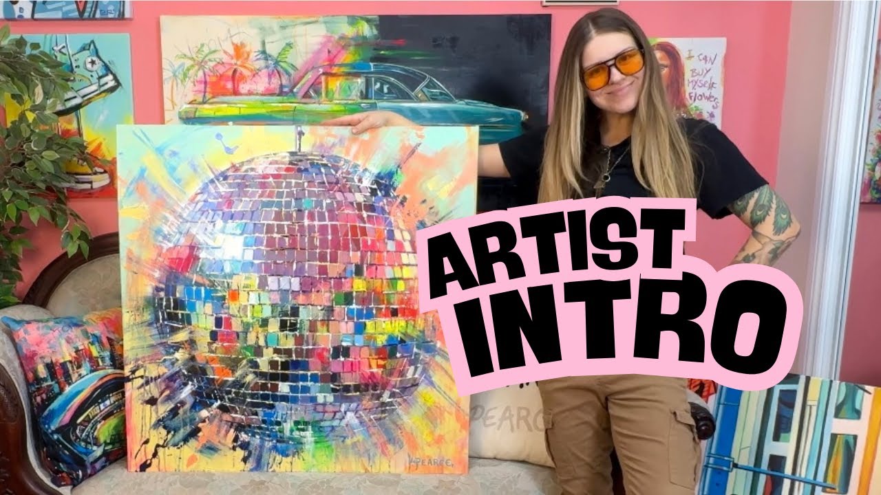 Artist Intro! My First Video on Youtube | Disco Ball Painting | Artist Life