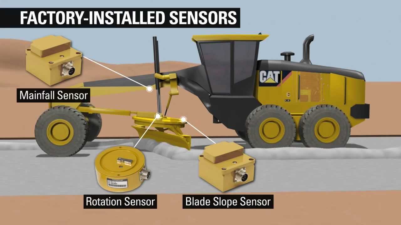 Cat&reg; Grade Control for Motor Graders: Integrated Components