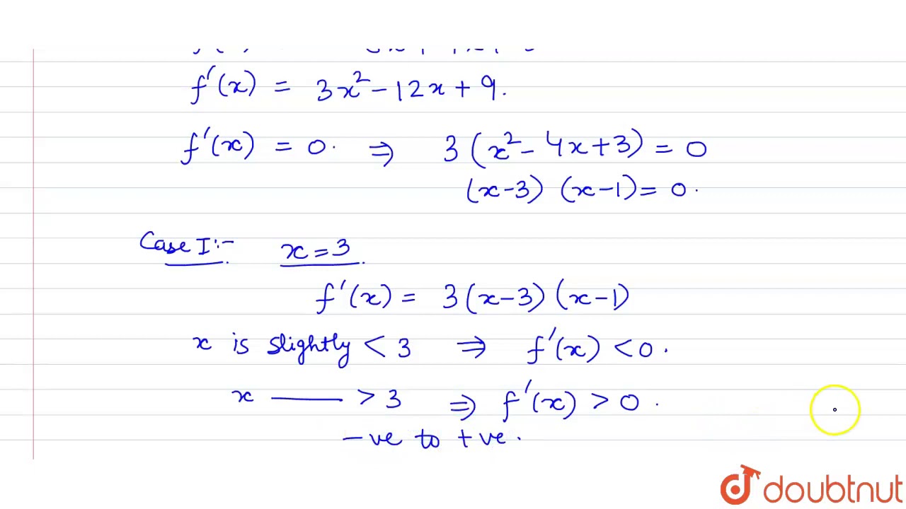 Find the local maxima or local minima of `f(x) = x^(3) - 6x^(2) + 9x + 15` Also, find the local